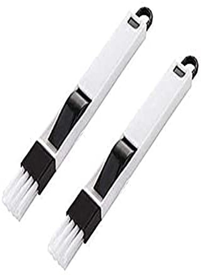 Divviks Plastic Corners & Edges Dust Multipurpose Use Cleaning Brush for Window Frame, Keyboard with Mini Dustpan, Pack of 2 - Image 1